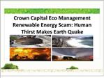 Crown Capital Eco Management Renewable Energy Scam Human Thi