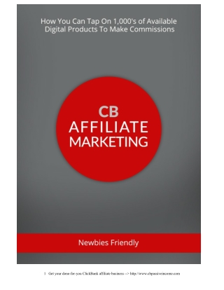 CB Affiliate Marketing, making money online