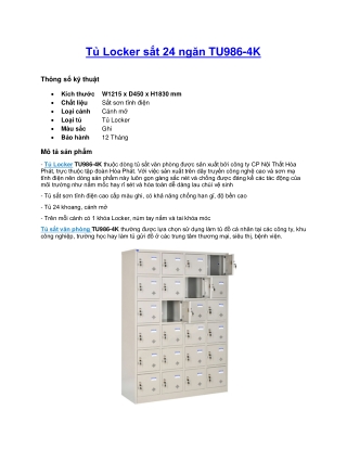 Tu locker hoa phat TU986-4K