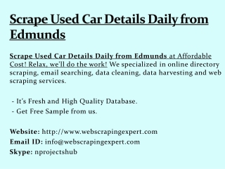 Scrape Used Car Details Daily from Edmunds