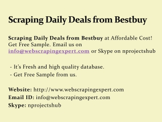 Scraping Daily Deals from Bestbuy