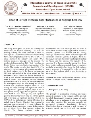 Effect of Foreign Exchange Rate Fluctuations on Nigerian Economy