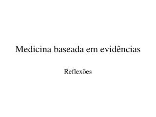 Medicina baseada em evidências