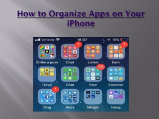 How to Organize Apps on Your iPhone
