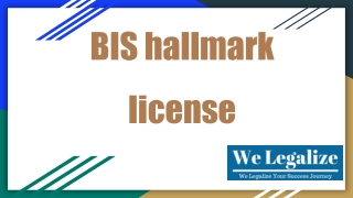 BIS Hallmark License - Welegalize