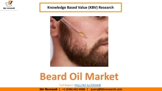 Beard Oil Market Size- KBV Research