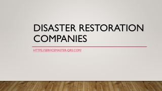 Disaster Restoration Companies