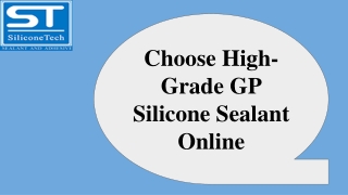 Choose High-Grade GP Silicone Sealant Online