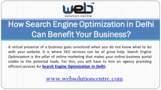 How Search Engine Optimization in Delhi can benefit your business?