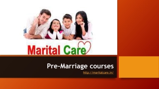 Pre-Marriage courses