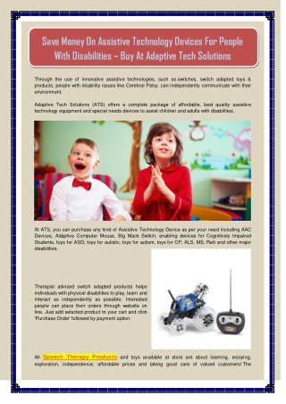 Handicapped Assistive Devices