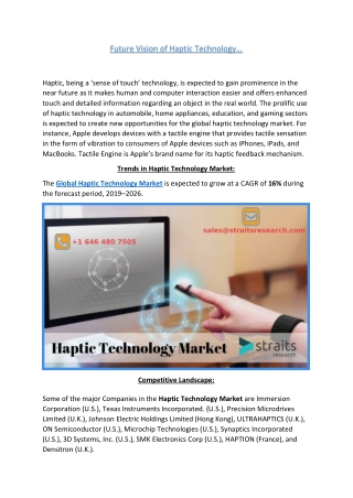 Haptic Technology Market