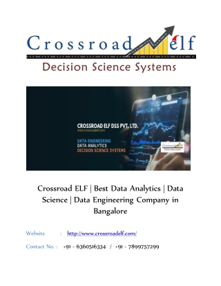 Crossroad ELF | Data Analytics | Data Engeenering | Decision Science Systems Company in India.