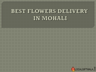 Best Online Flowers in Mohali
