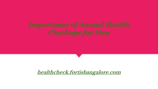 Complete Health Checkup Bangalore