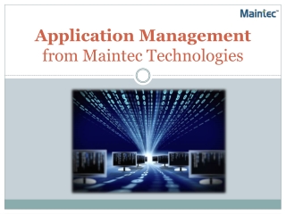 Application Management | Maintec