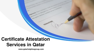 certificate attestation in Qatar