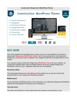 Construction Responsive WordPress Theme