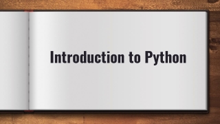 Introduction to Python