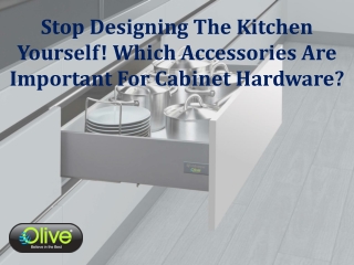 Stop design the kitchen your self