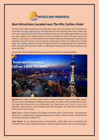 Best Attractions Located near The Ritz Carlton Hotel