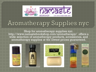 Aromatherapy Supplies nyc