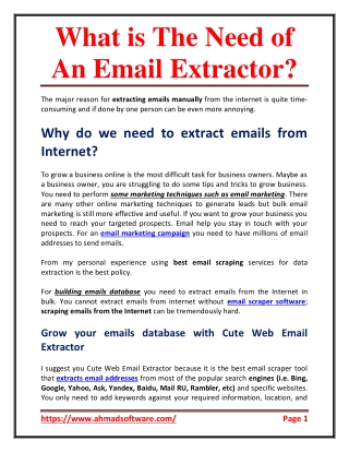 What is The Need of An Email Extractor?