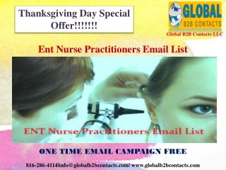 Ent Nurse Practitioners Email List