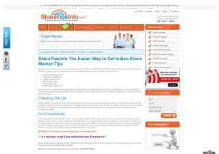 Share Market | Stock Market Tips - Sharetipsinfo