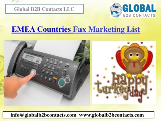 EMEA Countries Fax Marketing List