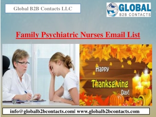 Family Psychiatric Nurses Email List