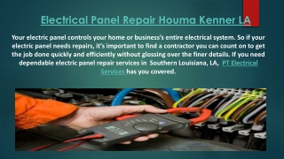 Electrical Panel Repair Houma Kenner LA