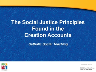 The Social Justice Principles Found in the Creation Accounts