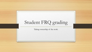 Student FRQ grading