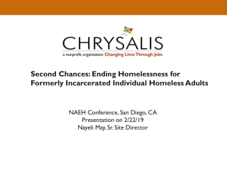 NAEH Conference, San Diego, CA Presentation on 2/22/19 Nayeli May, Sr. Site Director