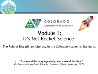 Module 1: It’s Not Rocket Science!