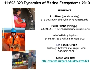 11:628:320 Dynamics of Marine Ecosystems 2019