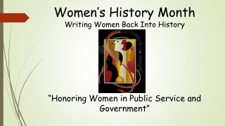 Women’s History Month Writing Women Back Into History