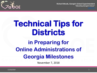 Technical Tips for Districts