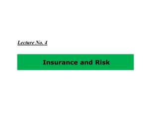 Insurance and Risk