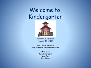 Welcome to Kindergarten