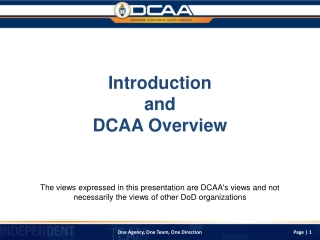 Introduction and DCAA Overview