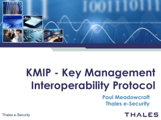 KMIP - Key Management Interoperability Protocol