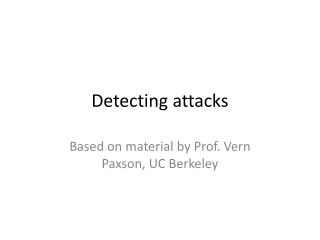 Detecting attacks