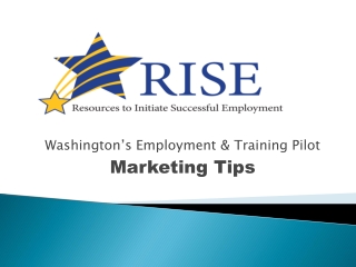 Washington’s Employment &amp; Training Pilot Marketing Tips