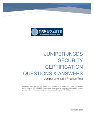 Latest JN0-1331_ Security Design Specialist (JNCDS-SEC) Exam Practice Test