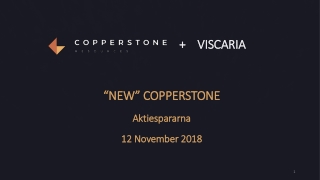 + VISCARIA “NEW” COPPERSTONE Aktiespararna 12 November 2018