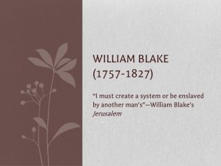 WILLIAM BLAKE (1757-1827)