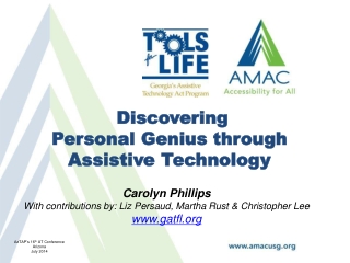 Discovering Personal Genius through Assistive Technology