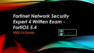 Fortinet NSE4-5.4 Dumps PDF | NSE4-5.4 Dumps | RealExamDumps
